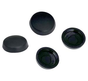 Tapa tornillo PVC 14.5 mm negro 4 unidades