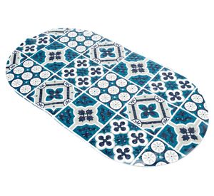 Piso ducha 40x70 cm Ovalado Mosaico azul Cotidiana