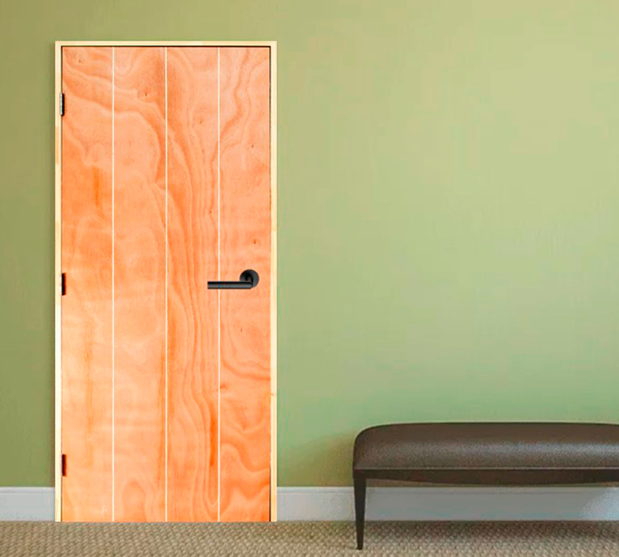 Puerta terciado pre colgada Dual puelo 75x200 cm