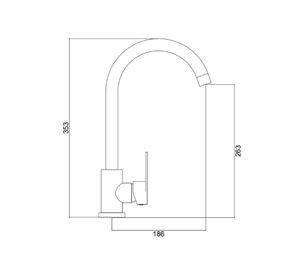 Monomando lavaplatos 09O Cantabria black