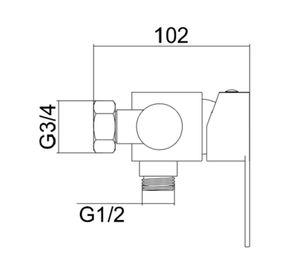 Monomando de ducha 09O black