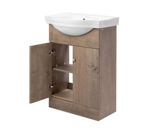 Kit mueble vanitorio Marie lenga 60x80 cm + cubierta