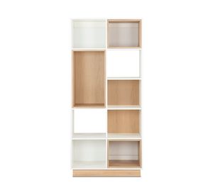 Librero Barcelona blanco/olmo 7 repisas