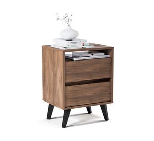 Pack 2 veladores 2 cajones Atacama café