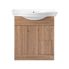 Kit mueble vanitorio Adele rústico 81.5x71 cm + cubierta