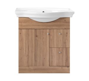 Kit mueble vanitorio Adele rústico 81.5x71 cm + cubierta