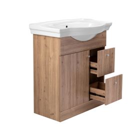 Kit mueble vanitorio Adele rústico 81.5x71 cm + cubierta