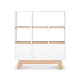 Librero Córdoba blanco/olmo 3 puertas