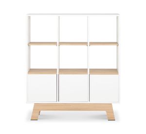 Librero Córdoba blanco/olmo 3 puertas