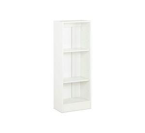 Librero Moscú blanco 2 repisas 112x40x25 cm