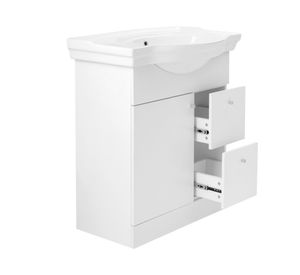 Kit mueble vanitorio Adele blanco 81.5x71 cm + cubierta