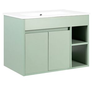 Mueble vanitorio Lille sage green + cubierta 61x46.5 cm