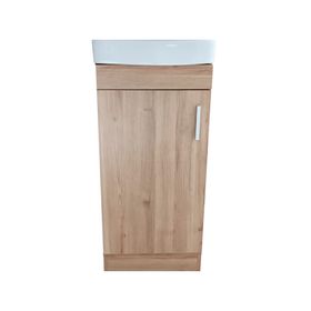 Mueble vanitorio Claire rústico + cubierta 40.5x82 cm