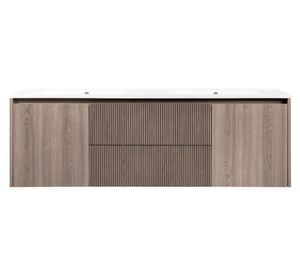 Mueble vanitorio Sophie lenga texturado + cubierta 121x46.5 cm