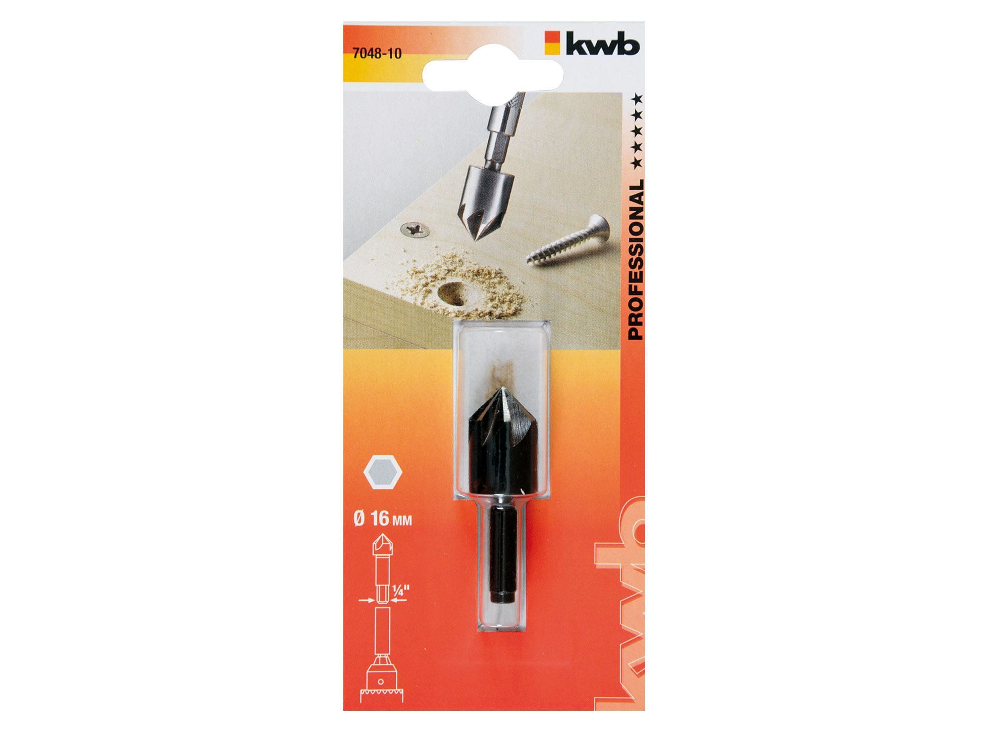 Avellanador para madera 16 mm 704810 KWB