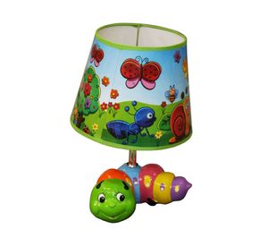 Lámpara sobremesa 1L E27 Oruga verde Tempora