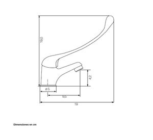 Monomando lavatorio Gerontológica Fanaloza.