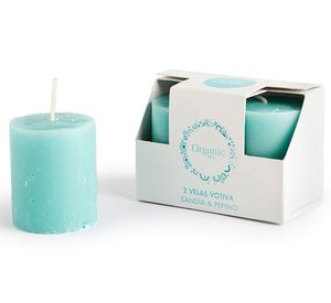 Vela sandia/pepino Votiva celeste 2 unidades Organic Spa.
