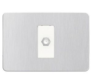 Placa armada coaxial TV Orión gris Schneider