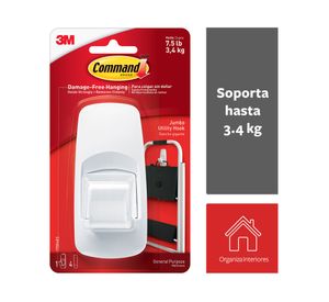 Gancho adhesivo Jumbo blanco Command.