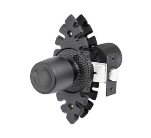 Cerradura tubular pomo libre paso negra Urbano Rústica Poli