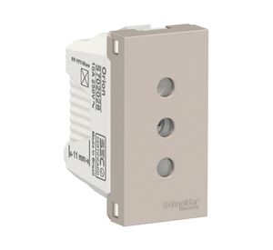 Módulo tomacorriente 10A 2P+T Orión beige Schneider