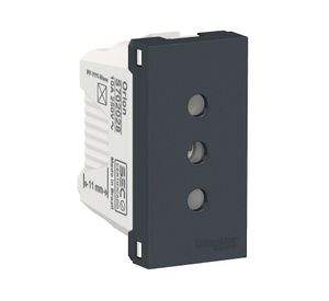 Módulo tomacorriente 10A 2P+T Orión grafito Schneider