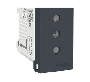 Módulo tomacorriente 10A 2P+T Orión grafito Schneider