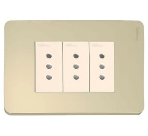 Placa armada toma corriente 3M Orión Schneider