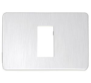 Tapa simple Orión aluminio/gris Schneider