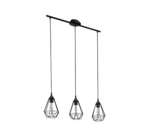 Lámpara colgar 60W E27 3L Tarbes negro