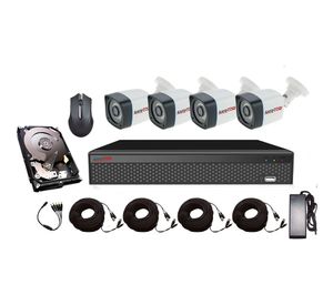 Kit XVR + 4 cámaras bullet IR 1,3MP Safecom