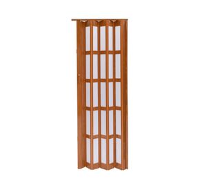 Puerta Plegable PVC 90x200 cm Café claro con ventana Baldara