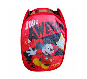 Canasto ropa Mickey rojo Disney.