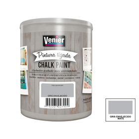 Pintura tizada 1 litro Chalk Paint Gris Envejecido mate