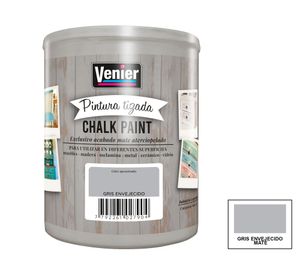 Pintura tizada 1 litro Chalk Paint Gris Envejecido mate