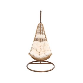 Silla colgante Terra caramelo/cojín marfil