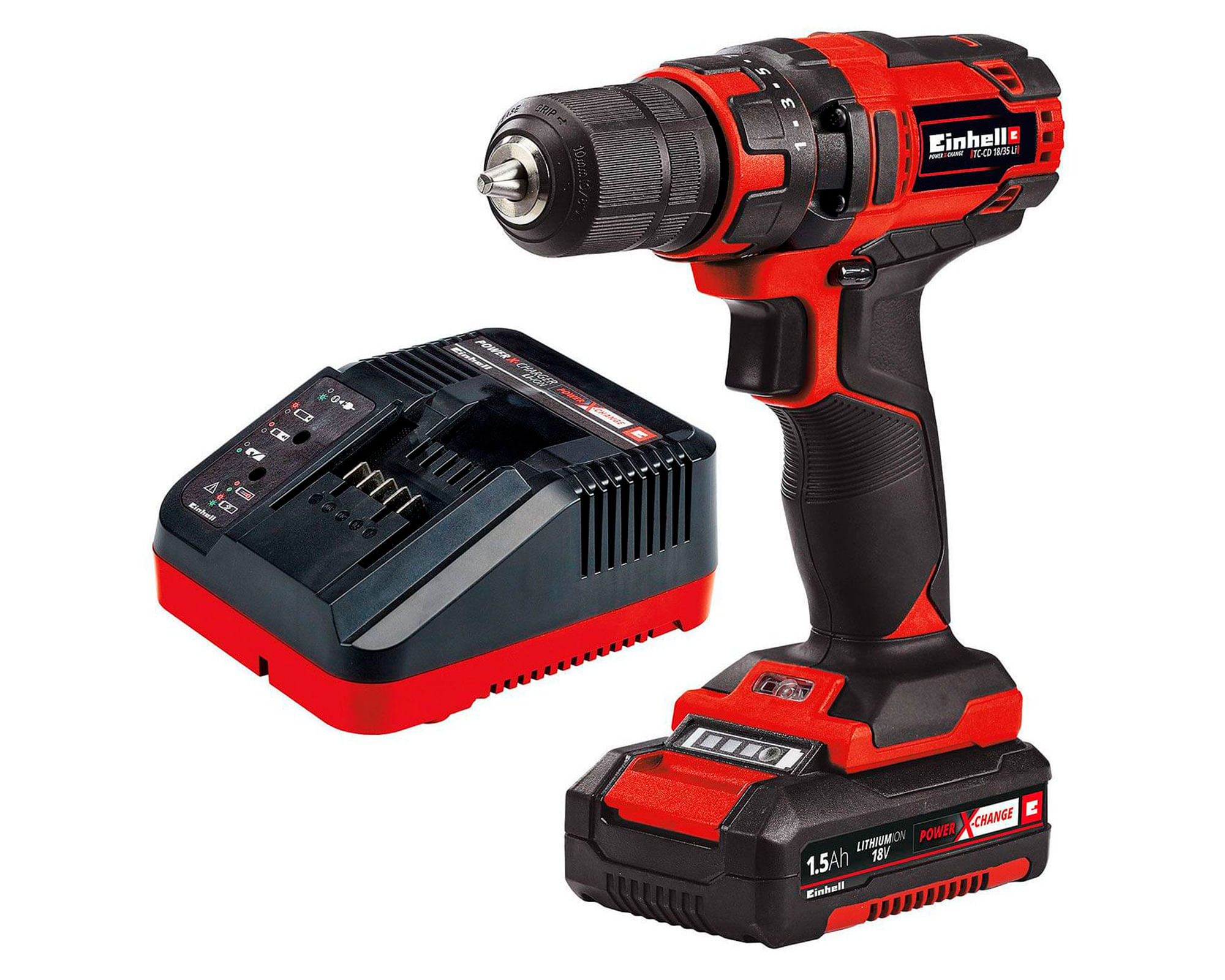 Taladro atornillador inalámbrico 18V 10mm TC-DC 18/35 Li + batería 1,5 Ah Einhell a $49.990
