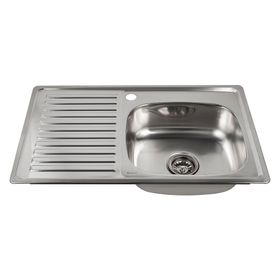 Lavaplatos empotrado izquierda 80 cm plateado Briggs