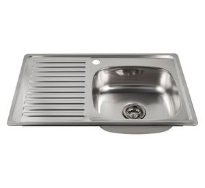 Lavaplatos empotrado izquierda 80 cm plateado Briggs