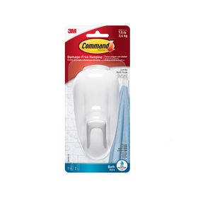 Gancho para baño blanco Command