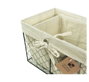 Cesto 15x18x23 cm Ángela beige natural Decoexpress.