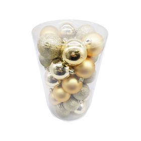 Esfera navidad 6 cm gold 36 unidades