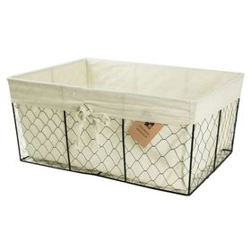 Cesto 20x33x46 cm Ángela beige natural Decoexpress.