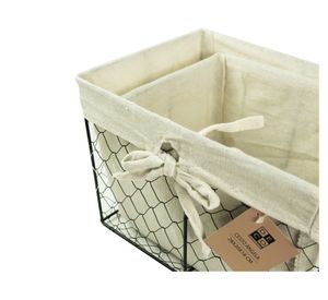 Cesto 20x33x46 cm Ángela beige natural Decoexpress.