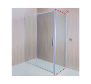 Mampara Side Panel corredera perfil cromado 190x70x3.5 cm