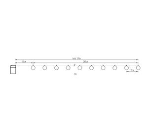 Guirnalda LED 20L esfera negro/gris/blanco Abitare