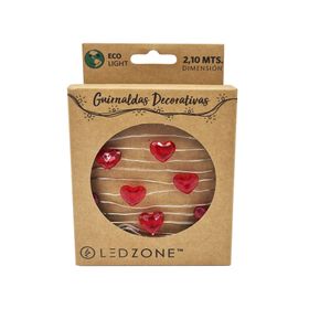 Guirnalda decorativa 20L 210 cm Corazón Ledzone