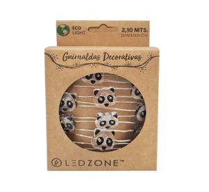 Luz decorativa Led guirnalda Panda luz cálida 210 cm