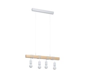 Lámpara colgar 4L E27 Townshend blanco Eglo